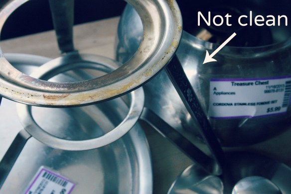 high plains thrifter // how to clean vintage stainless with olive oil 